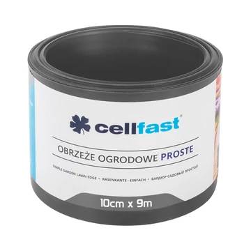 Cellfast Ágyásszegély 10cm x 9m grafit (egyenes)