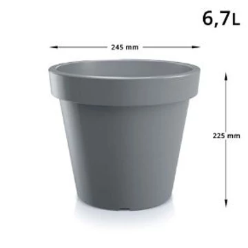 Virágcserép Lofly 225x245mm szürke