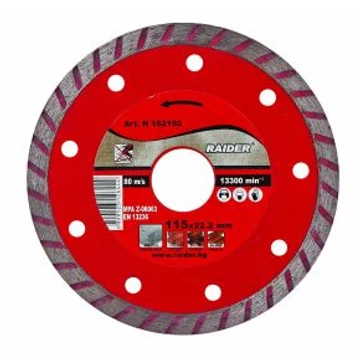 Raider Gyémántvágó tárcsa Turbo 115x22,2mm RD-DD05
