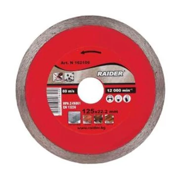 Raider Nedves Gyémántvágó tárcsa 125x22,2mm RD-DD10