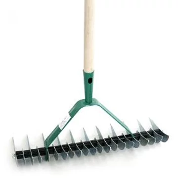 Strend Pro Fűszellőztető gereblye 11/21 fogú 140cm fa nyéllel