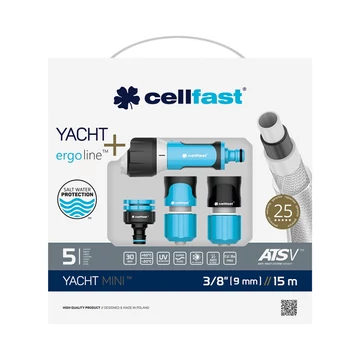 Cellfast Locsolótömlő szett Yacht Mini 3/8&quot; 15m