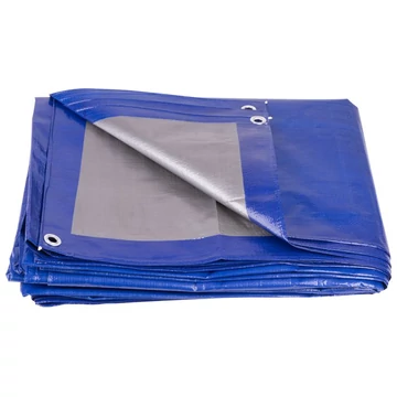 Takaróponyva 3x3m, 140 g/m2, kék/szürke