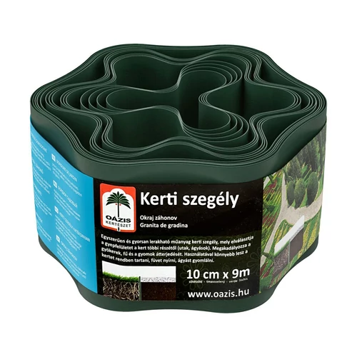 OÁZIS Ágyásszegély sötétzöld 10cm x 9m 