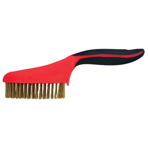 Drótkefe StrendPro CG662 4 soros sárgaréz