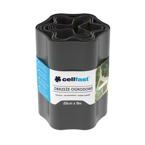 Cellfast Ágyásszegély 25cm x 9m grafit
