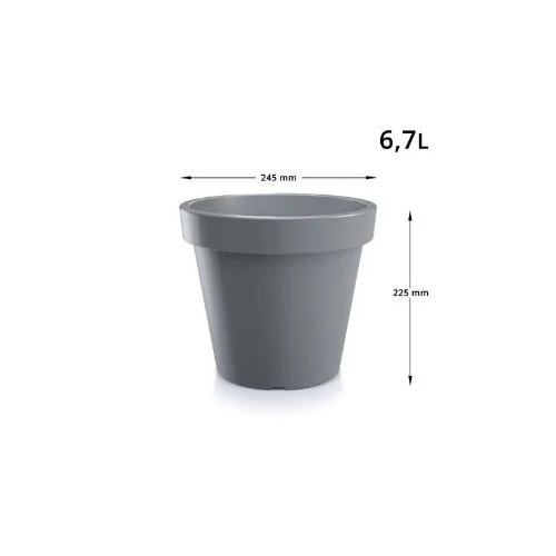 Virágcserép Lofly 225x245mm szürke