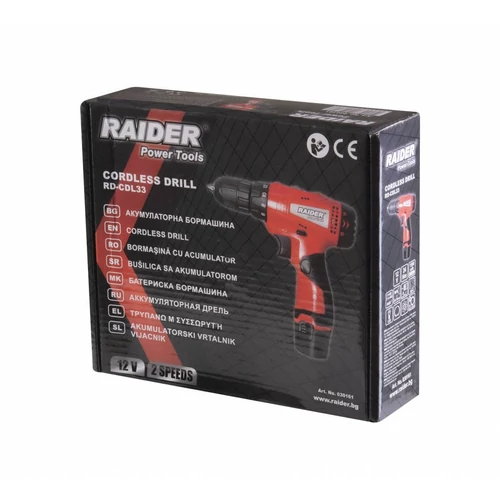Raider Akkumulátoros Csavarozó 12V 2x1,5Ah RD-CDL33
