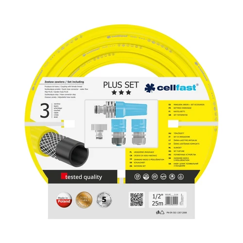 Cellfast Locsolótömlő szett Plus 1/2
