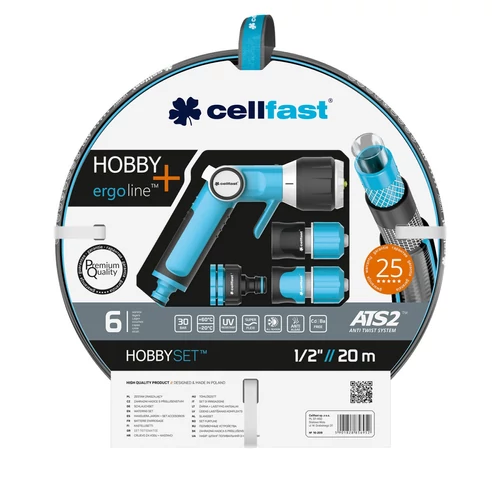 Cellfast Locsolótömlő szett Profi 1/2
