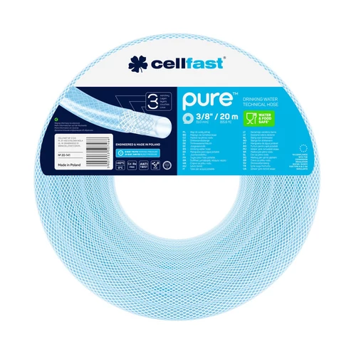 Cellfast Víztiszta tömlő 9 x 2mm 20m 3/8