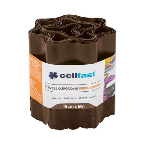 Cellfast Ágyásszegély 15cm x 9m barna perforált