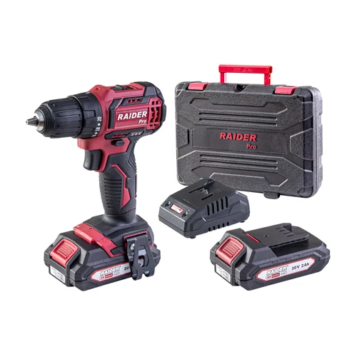 Raider Pro R20 Ütvecsavarozó 20V,44nm, 2x2Ah RDP-SBCD20 Set