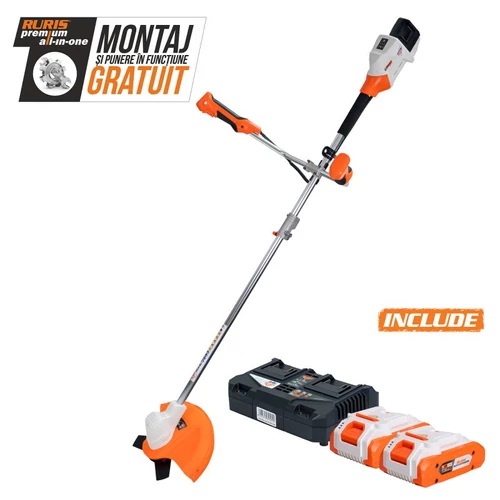 Ruris 3044e power alfa up akkumulátoros bozótvágó {2 akkumulátort + dupla töltőt tartalmaz}